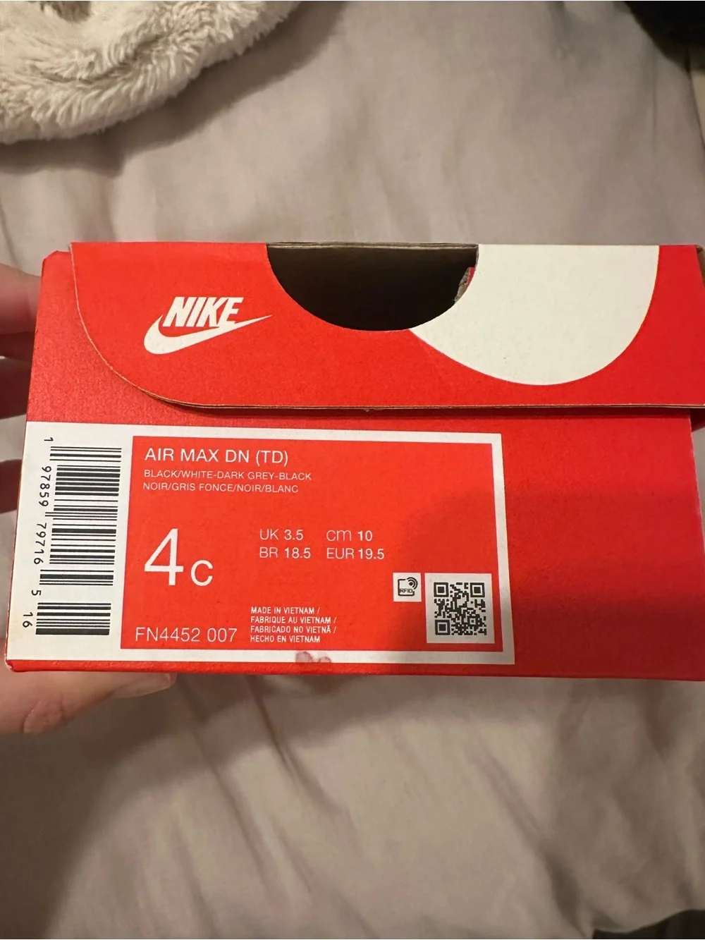 Nike Black and White Air Max Infant